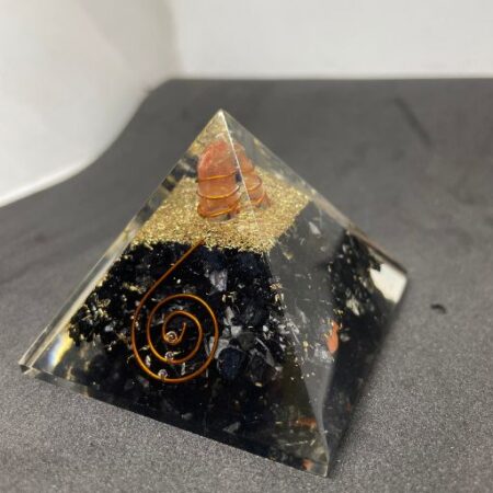 Black Tourmaline With Sphere Orgone Pyramid (1 KG)