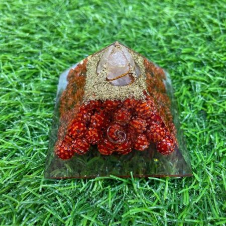 Rudraksh Crystal orgone pyramid (1 KG)